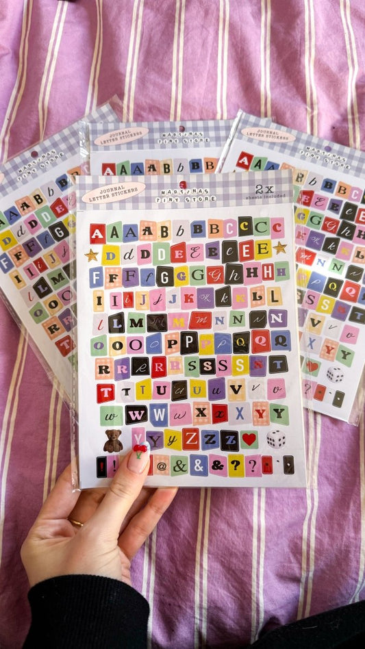 Letter Stickers! (2 sheets) - Martina’s Tiny StoreMartina’s Tiny StoreTangible